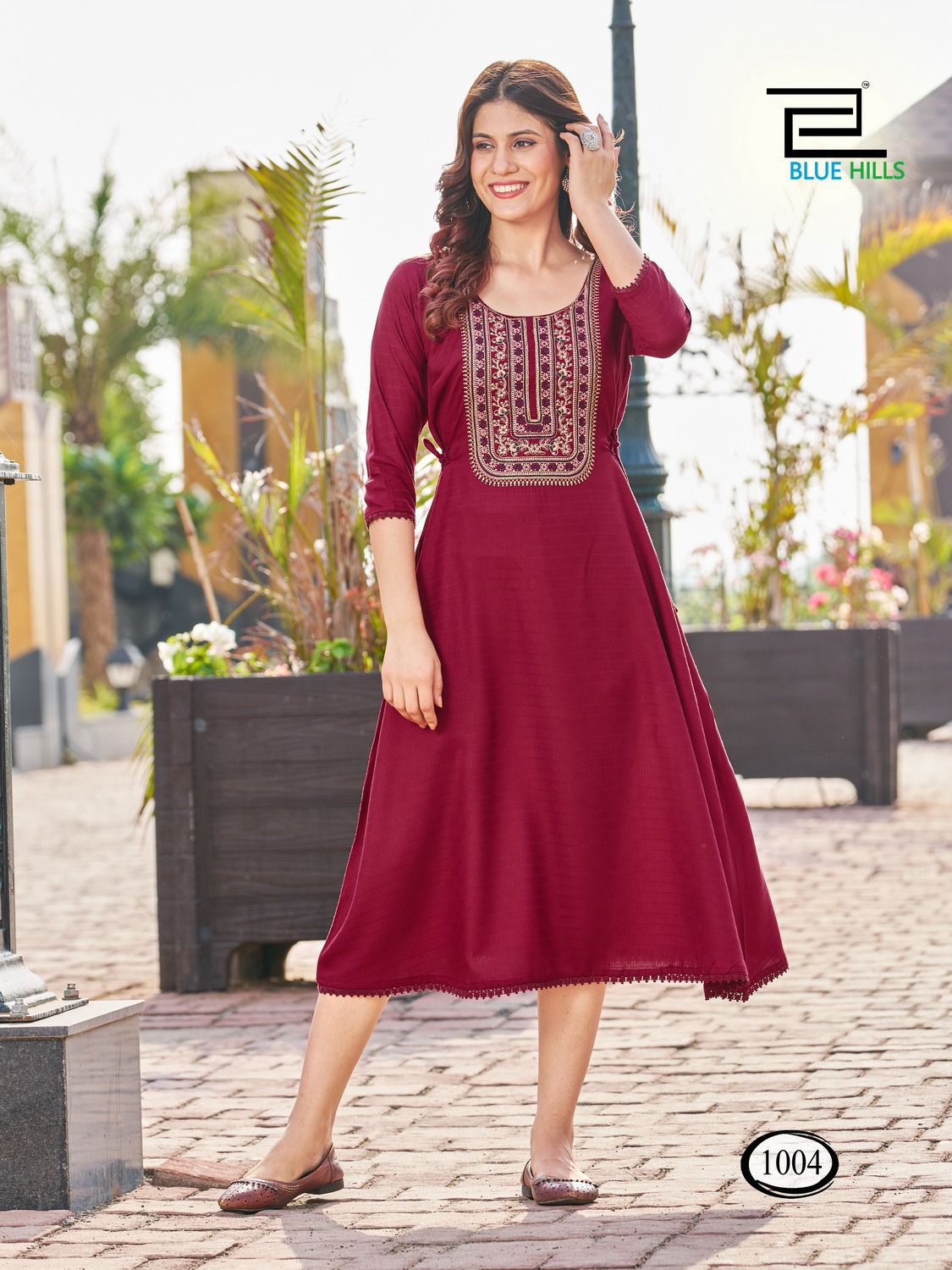 Butter Scotch Midi By Blue Hills Designer Kurtis Catalog
